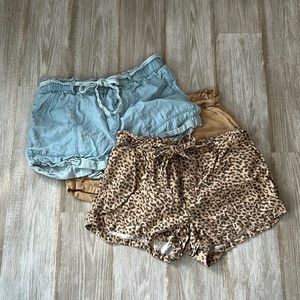 Relaxed Fit Aerie Cargo Tie Waist Shorts